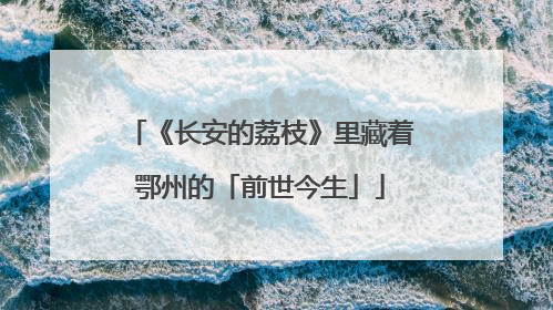 《长安的荔枝》里藏着鄂州的「前世今生」