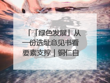 「绿色发展」从一份选址意见书看要素支撑｜铜仁自然资源部门精准服务助力项目落地