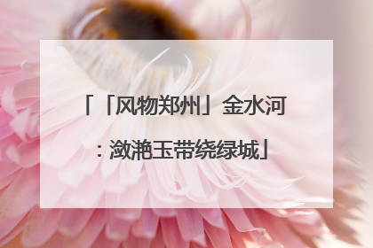 「风物郑州」金水河：潋滟玉带绕绿城