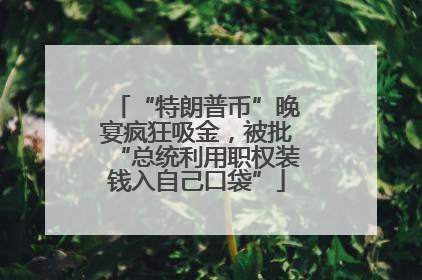 “特朗普币”晚宴疯狂吸金，被批“总统利用职权装钱入自己口袋”