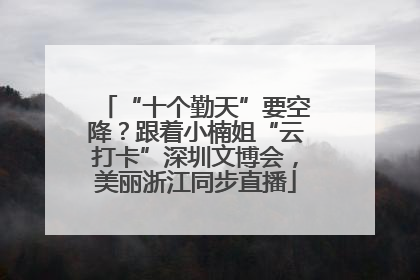 “十个勤天”要空降？跟着小楠姐“云打卡”深圳文博会，美丽浙江同步直播