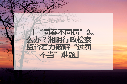 “同案不同罚”怎么办？湘阴行政检察监督着力破解“过罚不当”难题