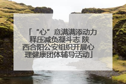 “心”意满满添动力 释压减负凝斗志 陕西合阳公安组织开展心理健康团体辅导活动