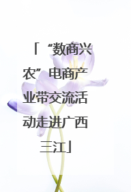 “数商兴农”电商产业带交流活动走进广西三江