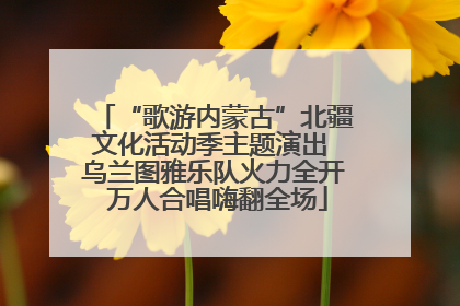 “歌游内蒙古”北疆文化活动季主题演出 乌兰图雅乐队火力全开 万人合唱嗨翻全场