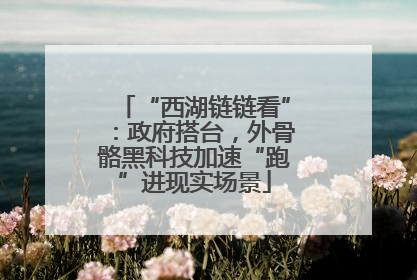 “西湖链链看”：政府搭台，外骨骼黑科技加速“跑”进现实场景