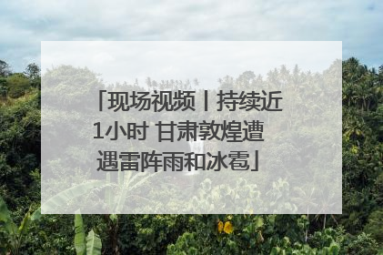 现场视频丨持续近1小时 甘肃敦煌遭遇雷阵雨和冰雹