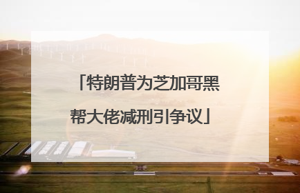 特朗普为芝加哥黑帮大佬减刑引争议