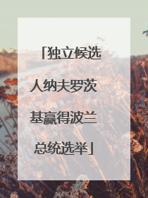 独立候选人纳夫罗茨基赢得波兰总统选举