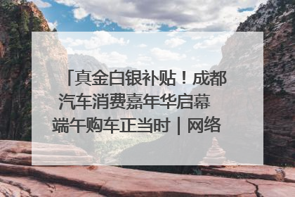 真金白银补贴！成都汽车消费嘉年华启幕 端午购车正当时｜网络中国节·端午