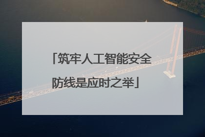 筑牢人工智能安全防线是应时之举