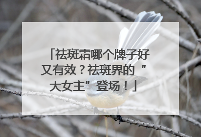 祛斑霜哪个牌子好又有效？祛斑界的“大女主”登场！