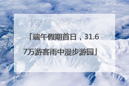 端午假期首日，31.67万游客雨中漫步游园