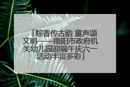粽香传古韵 童声颂文明——南阳市政府机关幼儿园迎端午庆六一活动丰富多彩