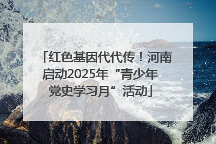红色基因代代传！河南启动2025年“青少年党史学习月”活动