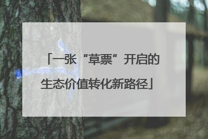 一张“草票”开启的生态价值转化新路径