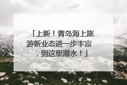 上新！青岛海上旅游新业态进一步丰富，到这里潜水！