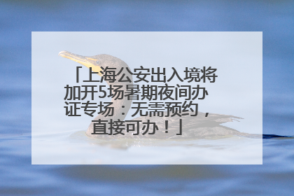 上海公安出入境将加开5场暑期夜间办证专场：无需预约，直接可办！