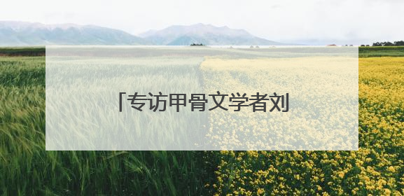 专访甲骨文学者刘风华：甲骨文里的戈光剑影与商城新生