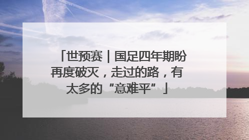 世预赛｜国足四年期盼再度破灭，走过的路，有太多的“意难平”