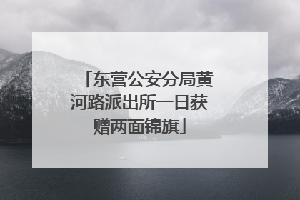 东营公安分局黄河路派出所一日获赠两面锦旗
