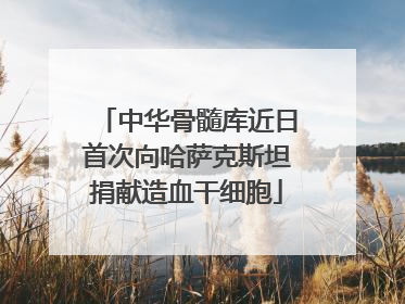中华骨髓库近日首次向哈萨克斯坦捐献造血干细胞