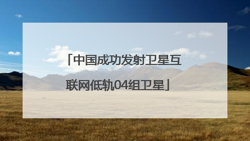 中国成功发射卫星互联网低轨04组卫星