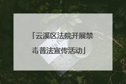 云溪区法院开展禁毒普法宣传活动