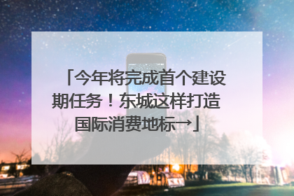 今年将完成首个建设期任务！东城这样打造国际消费地标→
