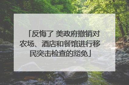 反悔了 美政府撤销对农场、酒店和餐馆进行移民突击检查的豁免