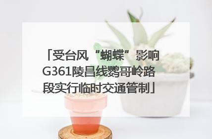 受台风“蝴蝶”影响 G361陵昌线鹦哥岭路段实行临时交通管制