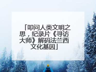 叩问人类文明之思，纪录片《寻访大师》解码法兰西文化基因
