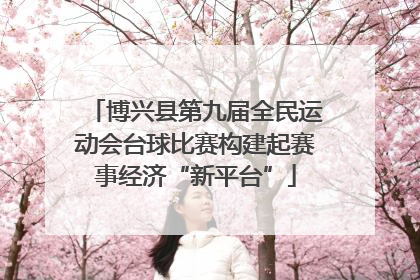 博兴县第九届全民运动会台球比赛构建起赛事经济“新平台”