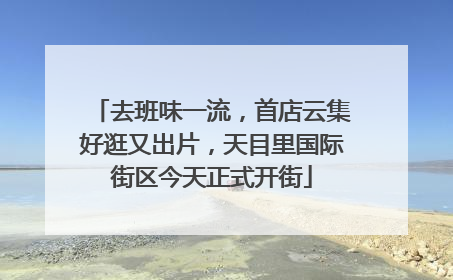 去班味一流，首店云集好逛又出片，天目里国际街区今天正式开街