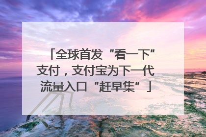 全球首发“看一下”支付，支付宝为下一代流量入口“赶早集”