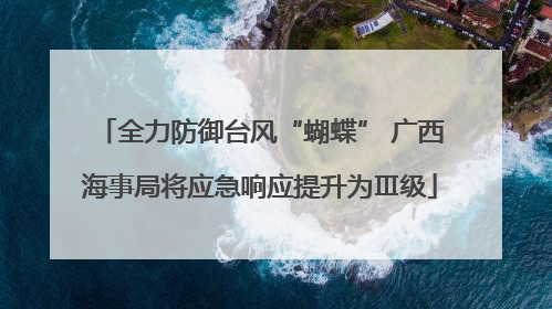全力防御台风“蝴蝶” 广西海事局将应急响应提升为Ⅲ级