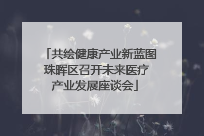 共绘健康产业新蓝图 珠晖区召开未来医疗产业发展座谈会