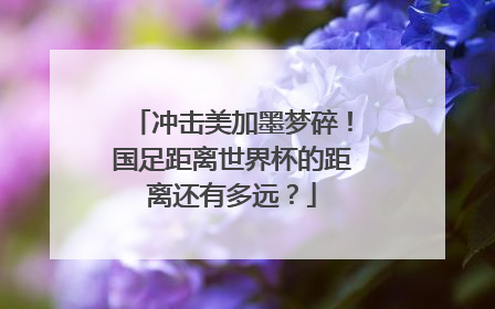 冲击美加墨梦碎！国足距离世界杯的距离还有多远？
