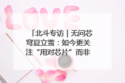 北斗专访｜无问芯穹夏立雪：如今更关注“用对芯片”而非“用贵芯片”