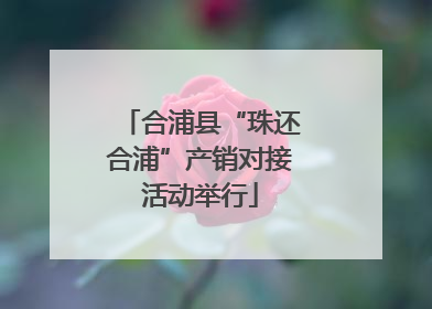 合浦县“珠还合浦”产销对接活动举行