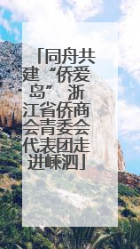 同舟共建“侨爱岛” 浙江省侨商会青委会代表团走进嵊泗