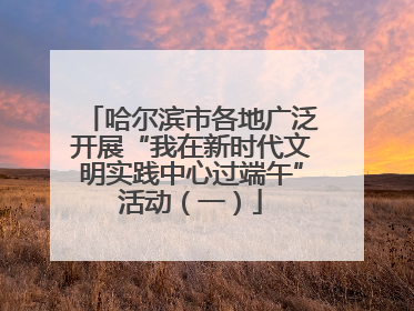哈尔滨市各地广泛开展“我在新时代文明实践中心过端午”活动（一）