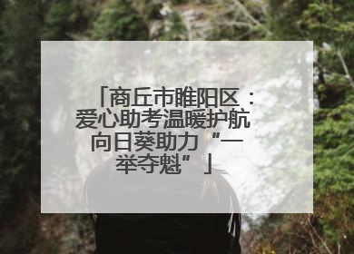 商丘市睢阳区：爱心助考温暖护航 向日葵助力“一举夺魁”
