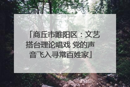 商丘市睢阳区：文艺搭台理论唱戏 党的声音飞入寻常百姓家