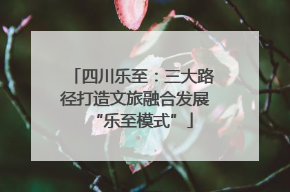 四川乐至：三大路径打造文旅融合发展“乐至模式”