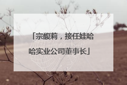 宗馥莉，接任娃哈哈实业公司董事长
