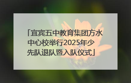 宜宾五中教育集团方水中心校举行2025年少先队退队暨入队仪式