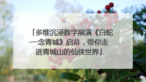 多维沉浸数字展演《白蛇·一念青城》启幕，带你走进青城山的仙侠世界