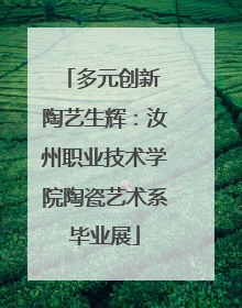 多元创新 陶艺生辉：汝州职业技术学院陶瓷艺术系毕业展