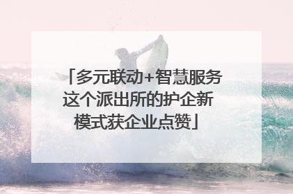 多元联动+智慧服务 这个派出所的护企新模式获企业点赞